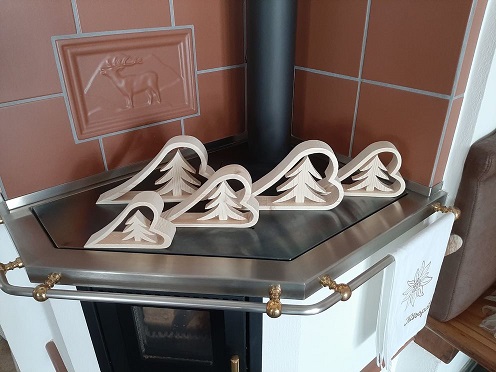 Herz mit Tanne verschiedene Gr&ouml;&szlig;en