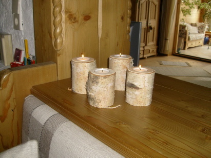 Teelichter aus Birke