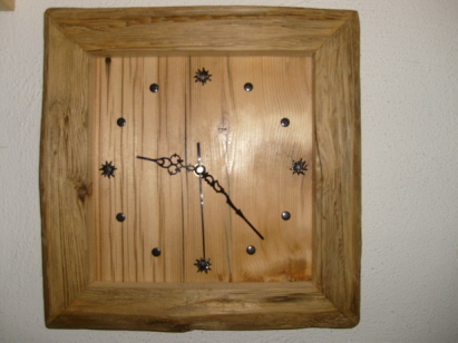 Altholz Uhr 34 / 34 cm