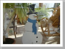 Schneemann im Wintergarten